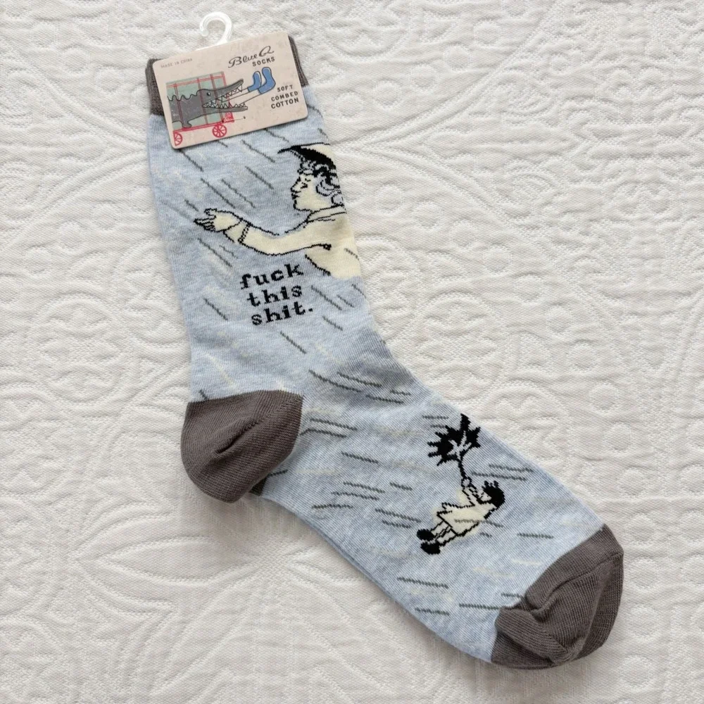 Blue Q Novelty Crew Socks, F This‎ ... (W's 5-10)
